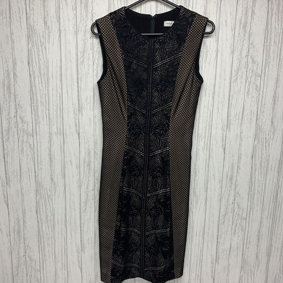 Womens Size S Dress The Population Tori Lace Overlay Dress EUC - Picture 2 of 7